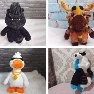 Party Animals Custom Plush ANY CHARACTER, Kawaii Crochet Plush, Gamer Boyfriend Gift zdjęcie 7