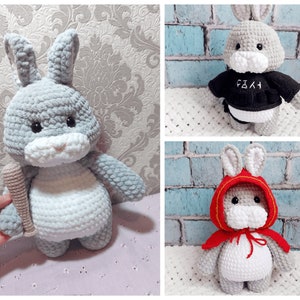 Party Animals Custom Plush ANY CHARACTER, Kawaii Crochet Plush, Gamer Boyfriend Gift Rabbit Carrot