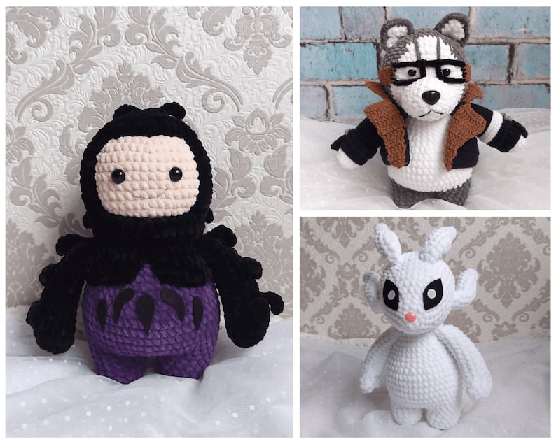 Party Animals Custom Plush ANY CHARACTER, Kawaii Crochet Plush, Gamer Boyfriend Gift zdjęcie 8