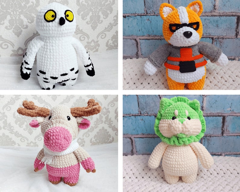 Party Animals Custom Plush ANY CHARACTER, Kawaii Crochet Plush, Gamer Boyfriend Gift image 2