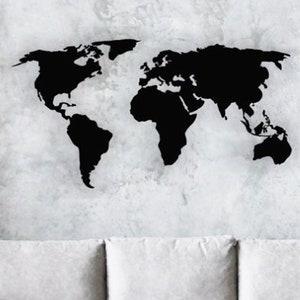 Carte du monde, panneau mural, fichier de découpe laser, Puzzle 3D, vecteur, découpe laser, vecteur, glowforge, svg, cdr, dxf