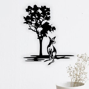 Kangourou SVG, panneau mural, fichier lasercut, kangourou dxf, vecteur, découpe laser, cricut, glowforge, svg, cdr, dxf