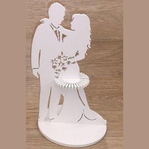 ナプキン ホルダー SVG、ナプキン メーカー、結婚式のレーザー カット ファイル、結婚式のカップルのレーザー カット ベクトル、glowforge、svg、cdr、dxf