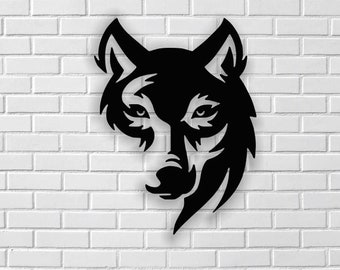 Loup SVG, panneau mural, fichier lasercut, loup cricut, vecteur, découpe laser, vecteur, glowforge, svg, cdr, dxf, pdf