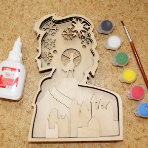 Prinzessin 5-Schicht-Kunststück SVG, PDF, DXF, Ai, Märchen geschichtet, Mehrschichtige Datei, Digitale Datei, Wohnkultur, Cricut, Glowforge