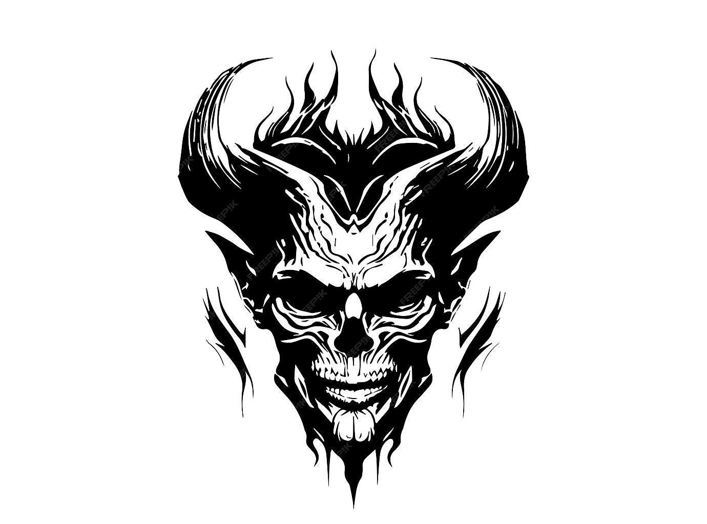 Devil Face Bundle Svg, Devil Head File for Cricut, Demon Face for