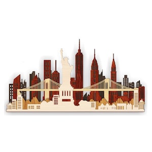 New York City 5 laag kunstwerk SVG, PDF, DXF, Ai, Multi-layer bestand, digitaal bestand, home decor, cricut, glowforge