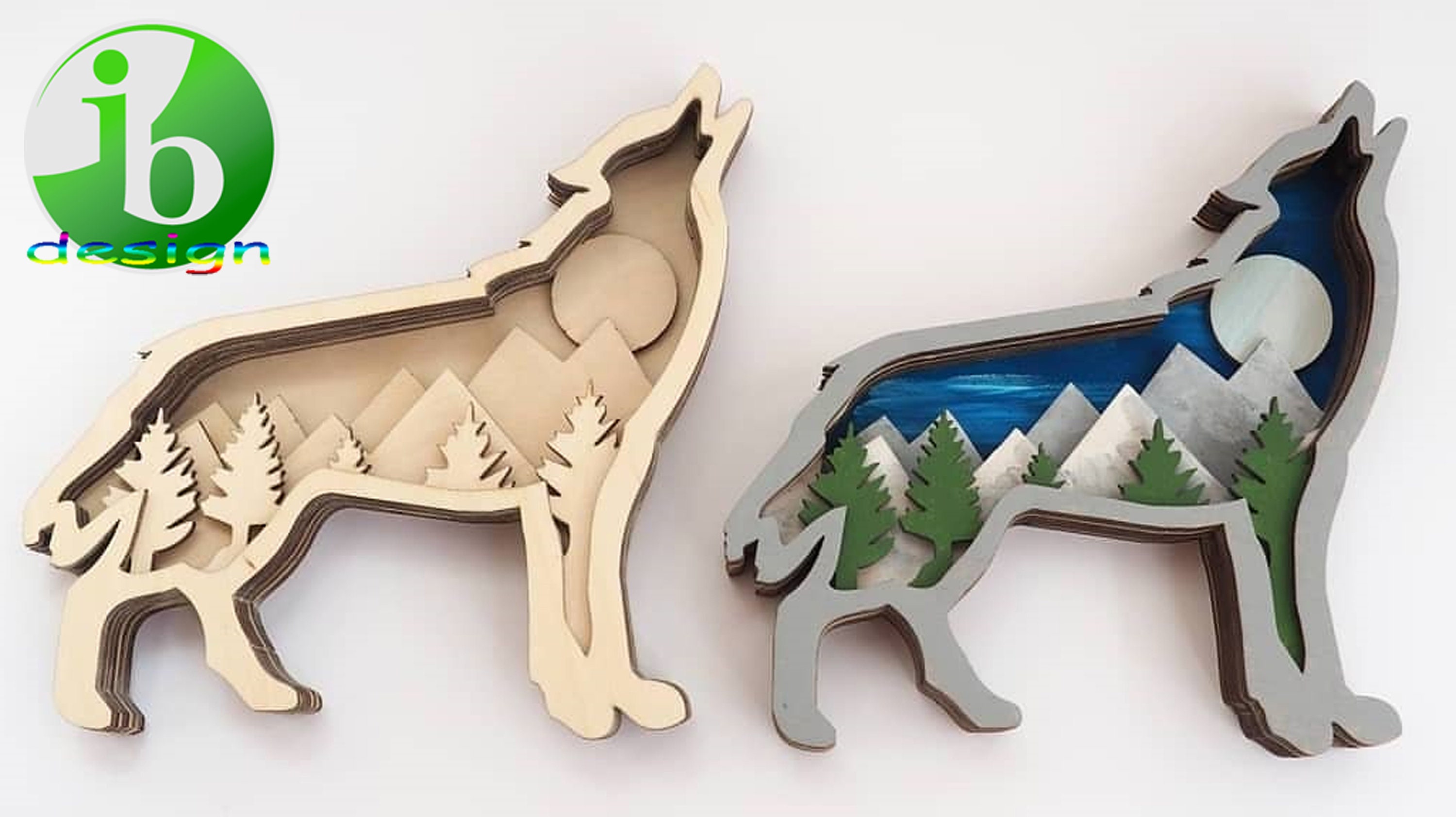 Download Wolf Panel Lasercut File 3d Puzzle Vector Laser Cut Etsy