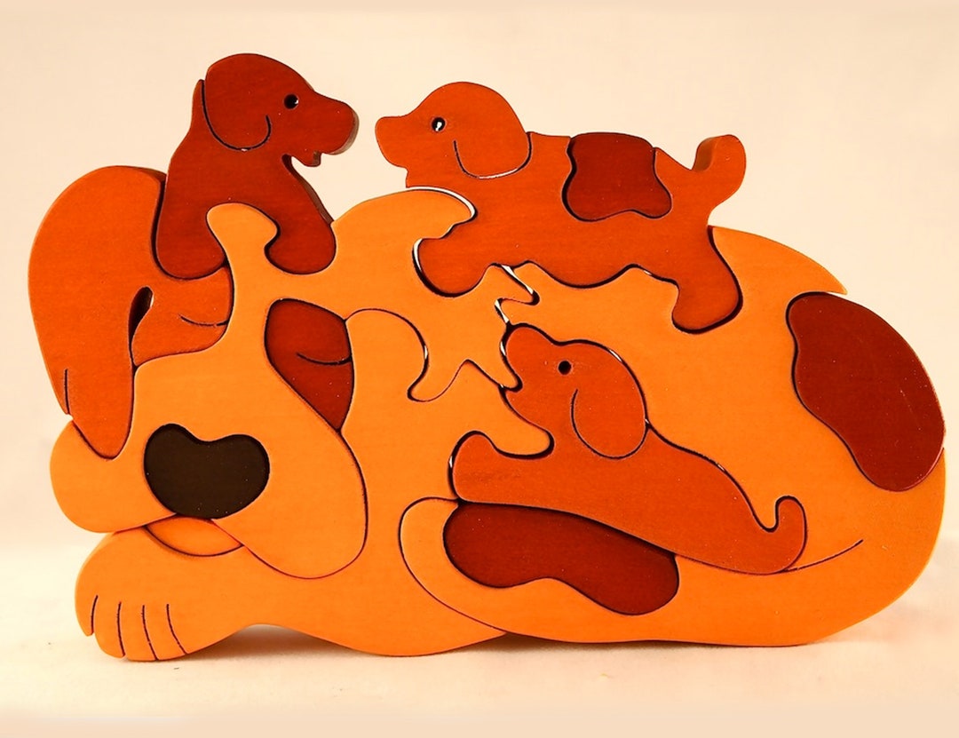 Dog Family Puzzle Svg, Dogs PUZZLE Mosaic File Svg Templates Cnc and