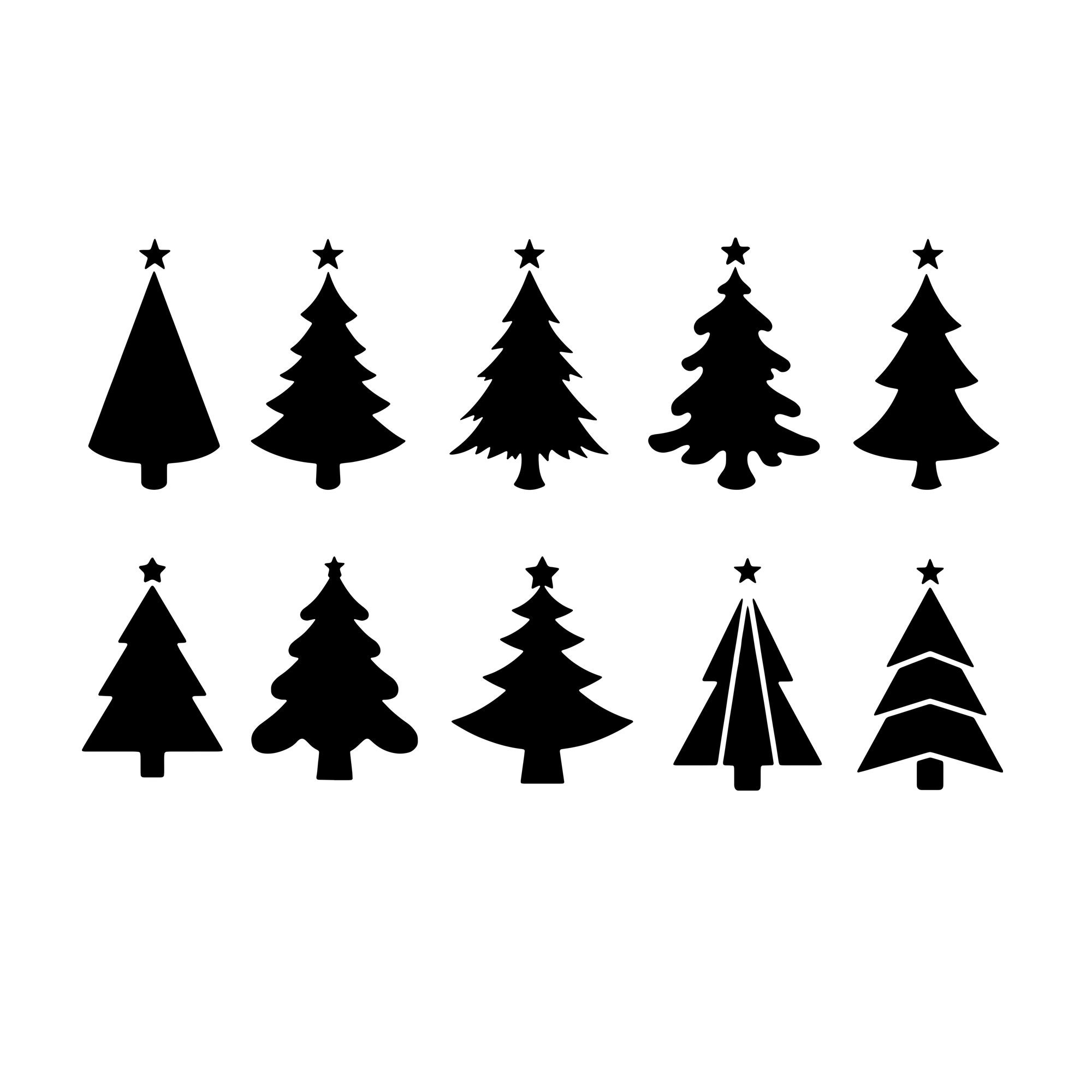 Christmas Tree Svg Bundle, Christmas Svg, Christmas Tree Svg, Christmas Clipart, Christmas Tree Png, Christmas Digital, Cricut, Silhouette
