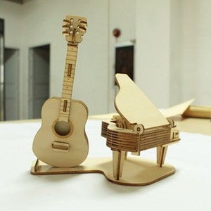 Muziekinstrument SVG, gitaar, piano, vleugel, lasercut, vector, cricut, glowforge, eps, dxf, pdf, svg, ai