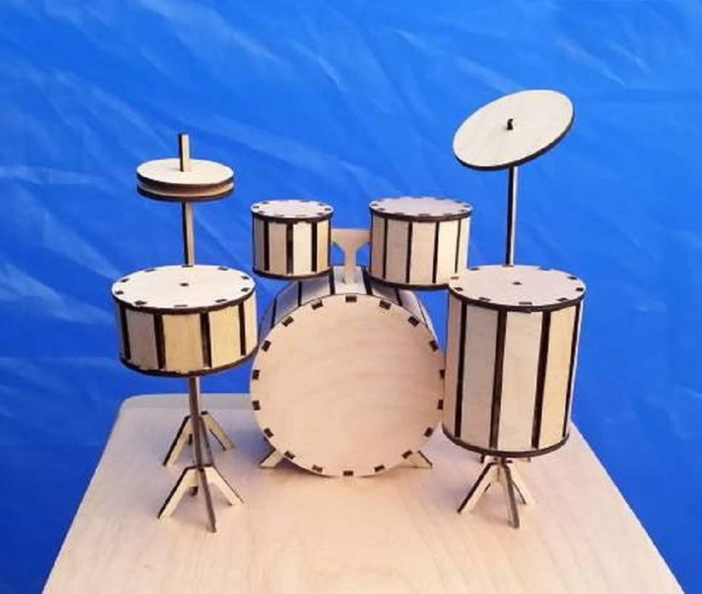 Laser Cut File 3D Puzzle Vector Drum Set Laser Cut Vector Dxf Etsy UK