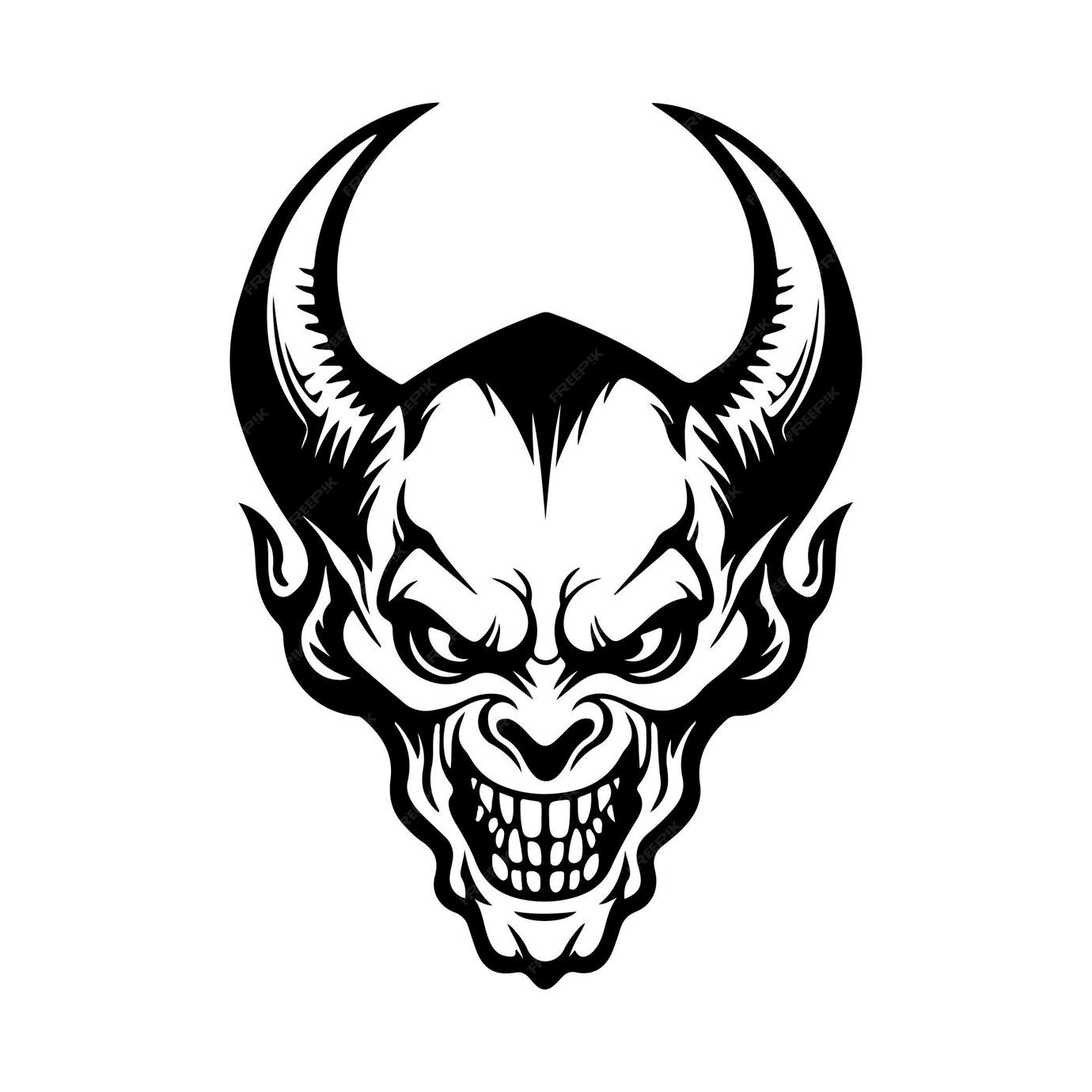 Devil Face Bundle Svg, Devil Head File for Cricut, Demon Face for