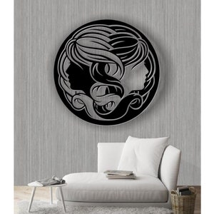 Two girls SVG panels, Faces SVG, lasercut file, cricut silhouette, vector, laser cut vector, glowforge, svg, cdr, dxf