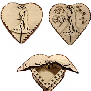 Eheringbox, Lasercut-Datei, 3D-Puzzle, Vektor, Laserschnitt, Vektor, Glowforge, SVG, cdr, dxf