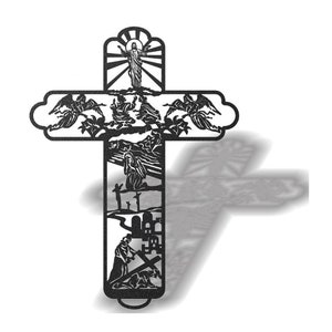 Cruz de Páscoa SVG, painel de parede cruzada, arquivo de corte a laser cruzado, cricut cruzado, vetor, glowforge, svg, cdr, dxf