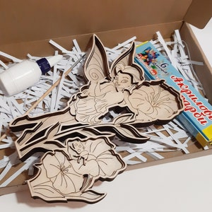 Fee 5-Schicht-Kunstwerk SVG, PDF, DXF, Ai, Märchen geschichtet, Mehrschichtige Datei, Digitale Datei, Wohnkultur, Cricut, Glowforge