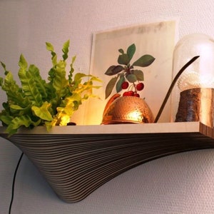 Embossed shelf, lasercut file, 3D Puzzle, vector, laser cut, vector, glowforge, svg, cdr, dxf