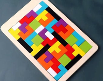 Tetris puzzle svg, tetris PUZZLE mosaïque Fichier Svg Modèles Cnc et Puzzle Glowforge Fichiers, Fichier Dxf pour enfants et fichier de gravure découpé au laser