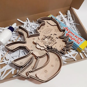 Einhorn 5-Schicht-Kunststück SVG, PDF, DXF, Ai, Märchen geschichtet, Mehrschichtige Datei, Digitale Datei, Wohnkultur, Cricut, Glowforge
