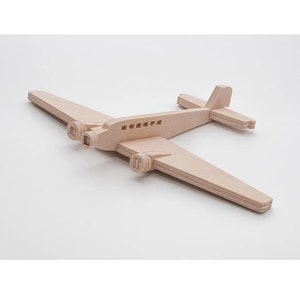 Airplane, wood coloring book, lasercut file, 3D Puzzle, vector, laser cut vector, glowforge, svg, cdr, dxf
