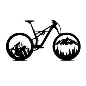 Cykel svg, cykel svg, cykel clipart, mountainbike svg, biker klippfiler för Cricut silhuett, direkt nedladdning, svg, dxf
