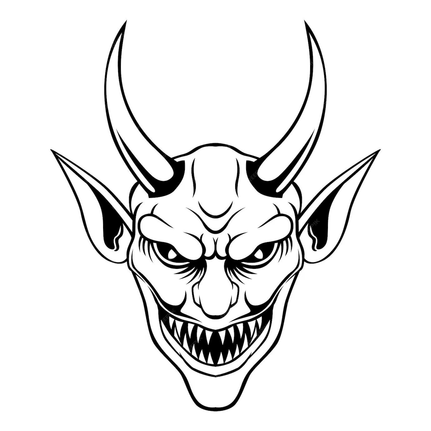 Devil Face Bundle Svg, Devil Head File for Cricut, Demon Face for