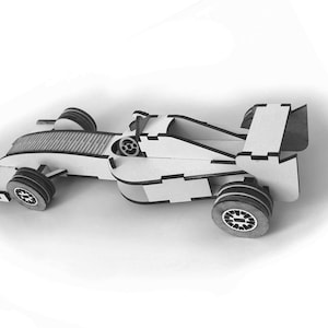 Samochód wyścigowy, F-1, plik wycinany laserowo, puzzle 3D, wektor, wektor wycinany laserowo, glowforge, SVG, CDR, DXF,