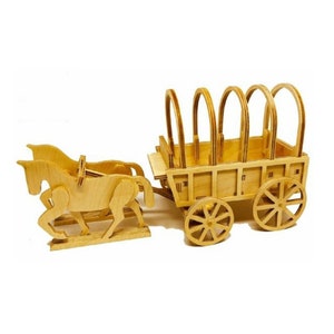 Cowboys, cart, horses, lasercut file, 3D Puzzle, vector, laser cut, vector, glowforge, svg, cdr, dxf, pdf