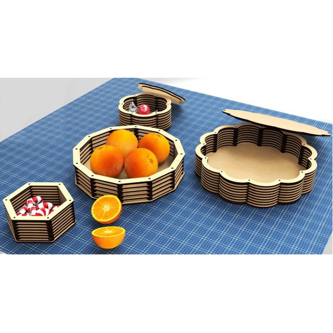 Set of 4 Baskets for Fruits for Sweets Candy Bowls Etsy