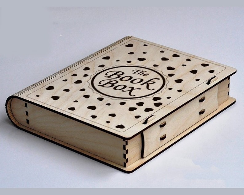Book Box Lasercut File 3D Puzzle Vector Laser Cut Vector Etsy