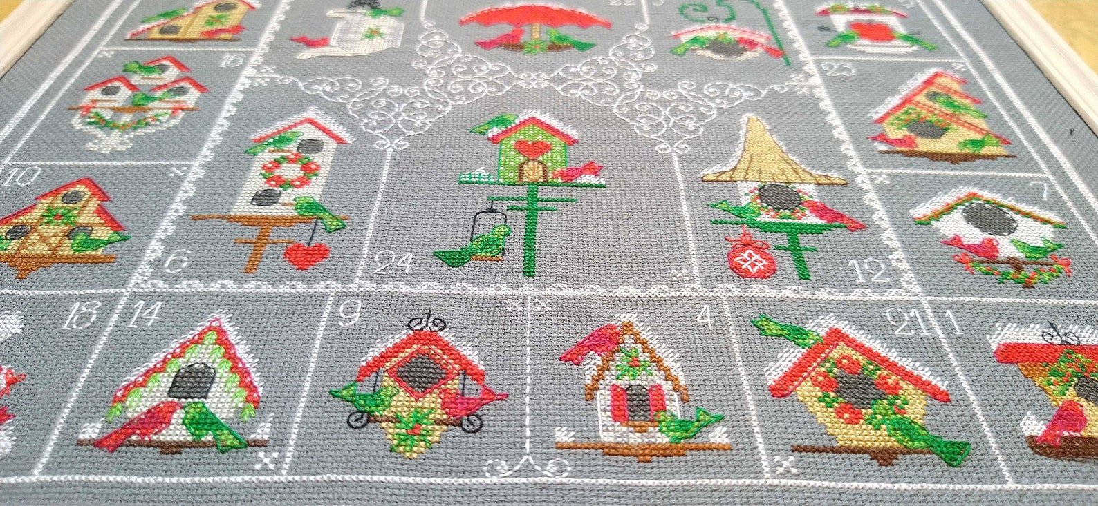 Advent Calendar / Original cross stitch desing / PDF pattern Etsy