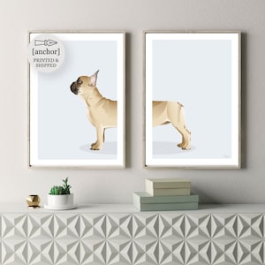Fawn French Bulldog - Set di 2 stampe, Giclee Print
