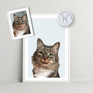 Ritratto di animale domestico personalizzato disegnato a mano, stampa personalizzata di animali domestici, arte da parete per animali domestici, stampa giclée