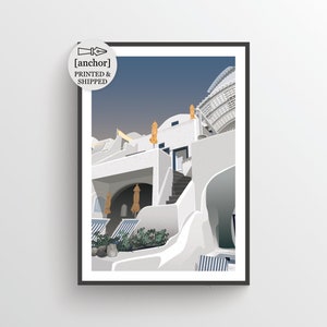 Stampa Santorini Wall Art, Giclee Print