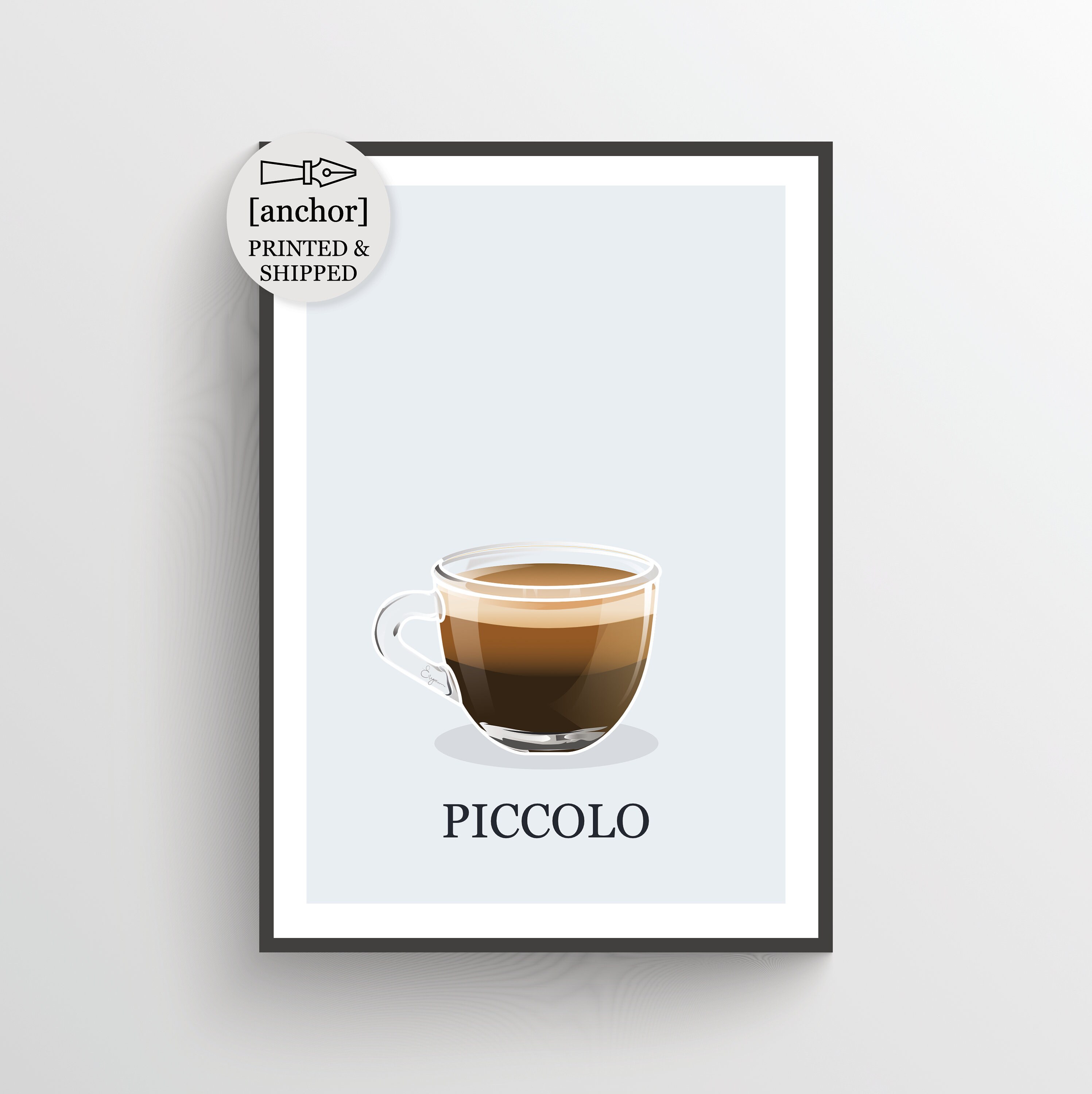 Piccolo Coffee Print Coffee Art Giclee Print Home Decor Etsy UK