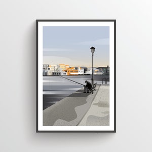 Crete Port Landscape Print, Giclee Print