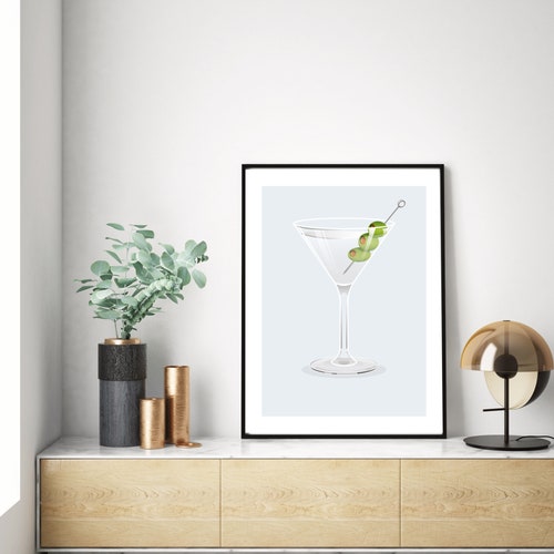 Vintage Dirty Martini Cocktail Print Digital Download - Etsy