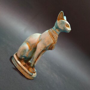 Egyptian statue of the the goddess Bastet made in Egypt