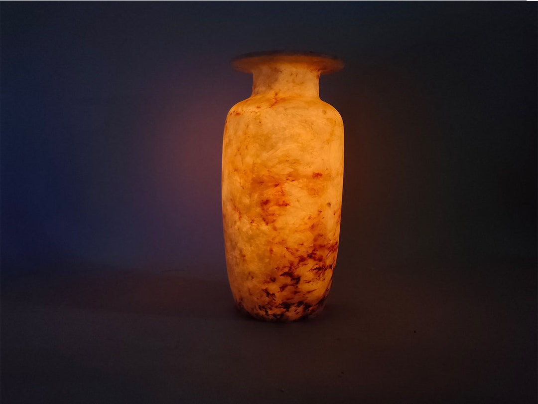 Alabaster Vase, Egyptian Alabaster Candle Holder,white Alabaster