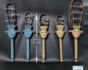 The Golden Sistrum of Goddess Hathor | Ancient Egyptian Sistrum | Sacred Tool For Activations, Ceremonies & Rituals | Handmade in Egypt