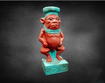 Amazing and Unique Egyptian Statue. god bes. Hand Carved. Available in two sizes.  Made in Egypt
