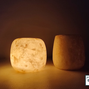 Alabaster vase, egyptian alabaster candle holder, alabaster candle holder, available in 3 sizes. Alabaster stone, made in Egypt