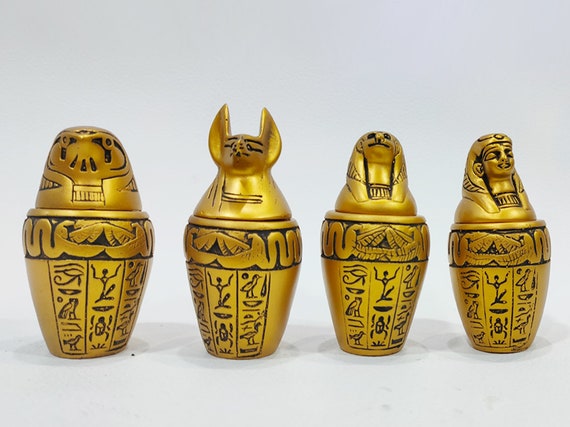 エジプトで手作りされた特徴的なカノプス壺コレクション - Etsy 日本