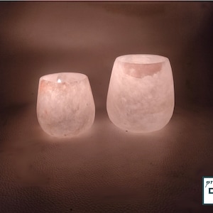 Alabaster vase, egyptian alabaster candle holder, alabaster candle holder, available in two designs. Alabaster, made in Egypt