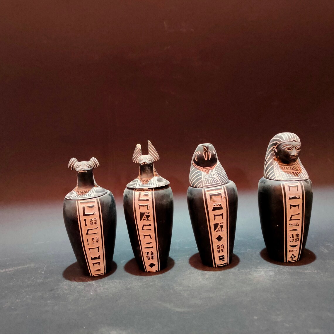 The Distinctive Canopic Jars Collection Made of Stone Etsy
