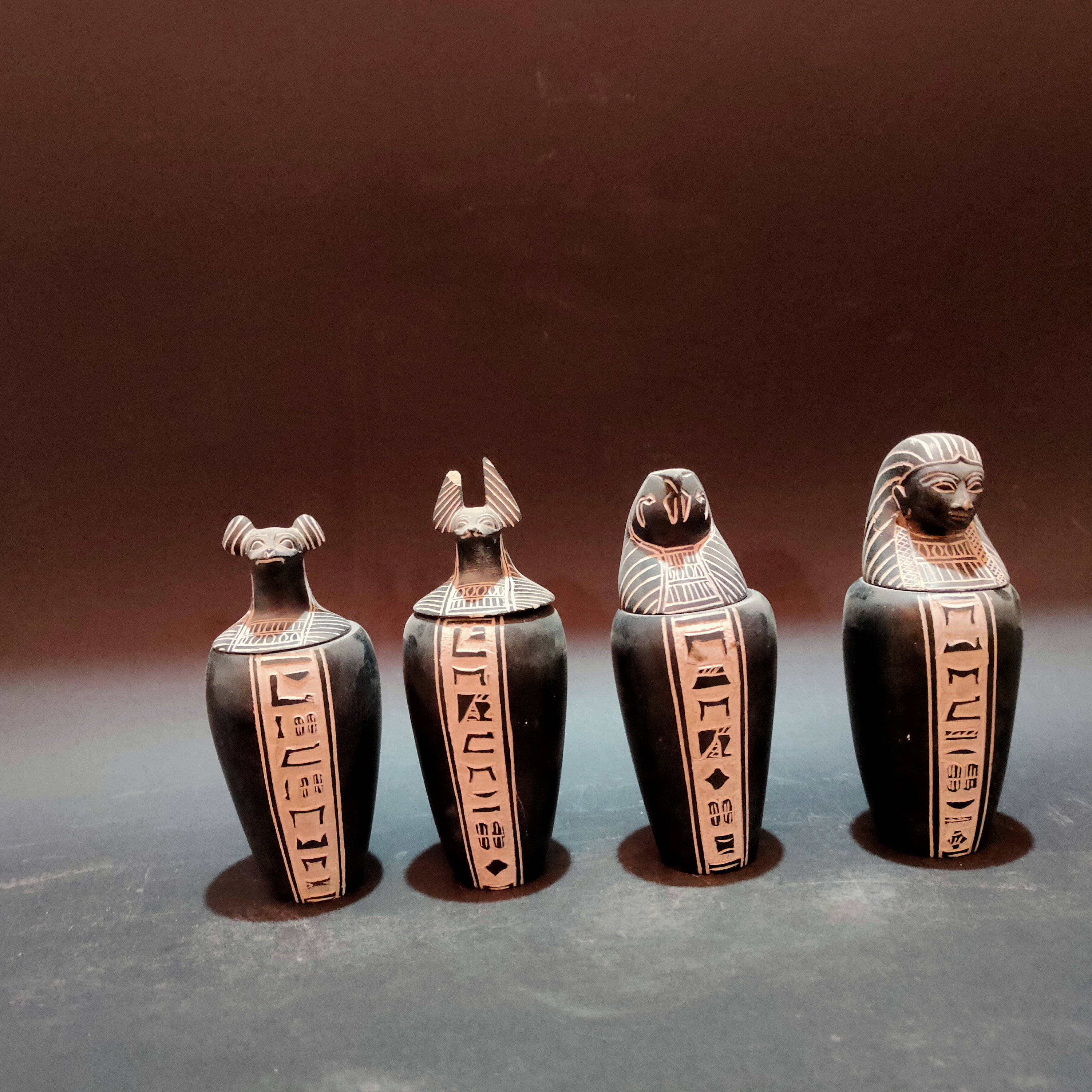 The Distinctive Canopic Jars Collection Made of Stone Etsy