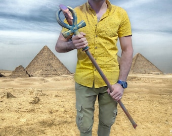 A rare piece of the  was scepter .and the key to life . was scepter . key life 44 inches. Brilliantly made in Egypt