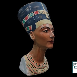 Nefertiti bust. Real size, hand painted . EXACTLY like the original