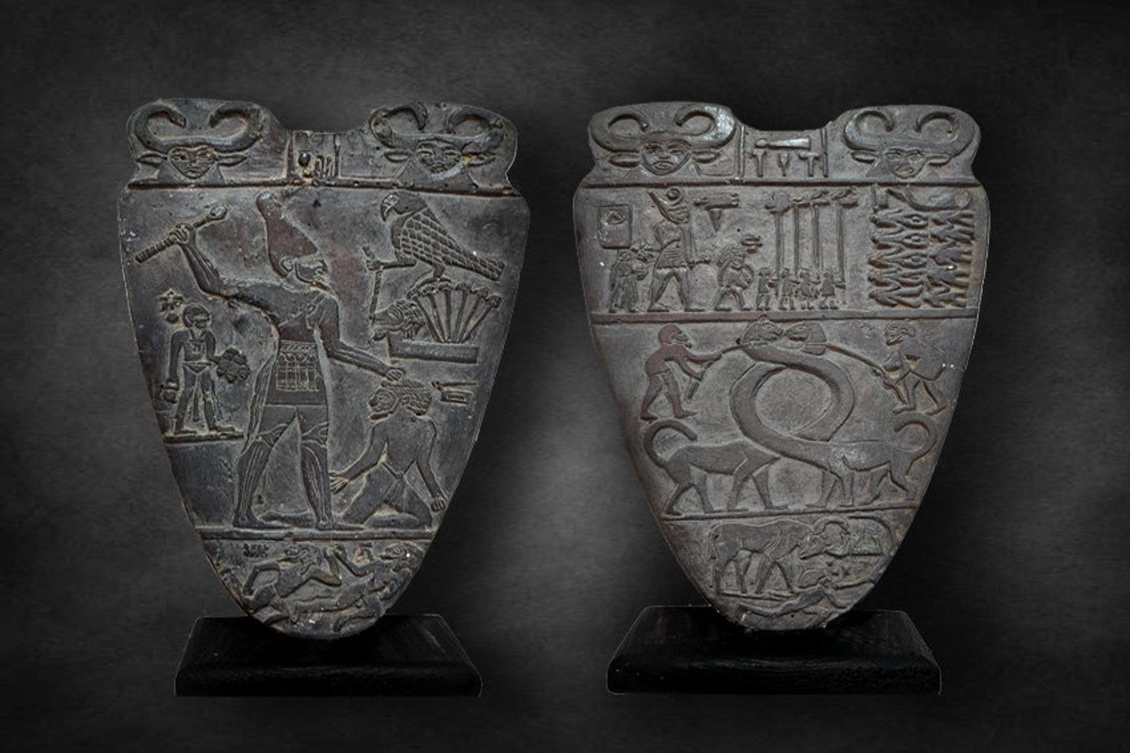 Narmer Palette Depicts the Unification of the Two Lands. Etsy